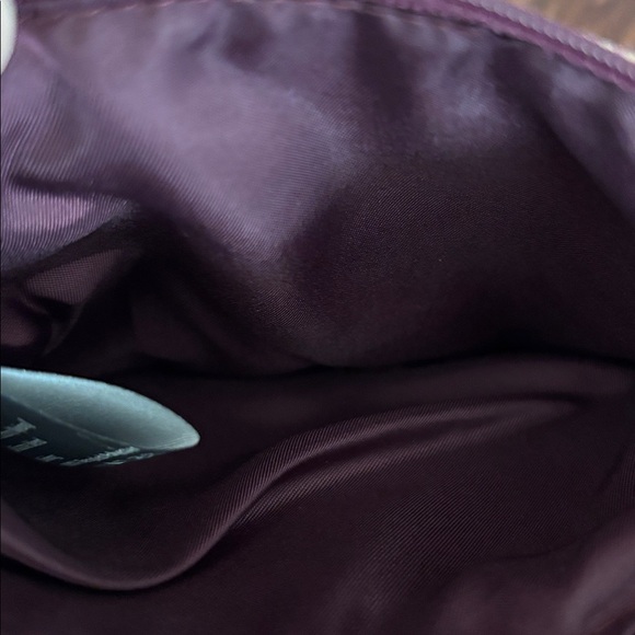 Adorable Earth Square Bee and Thistle Zip Top Pouch in a purple and gray print - Picture 3 of 3